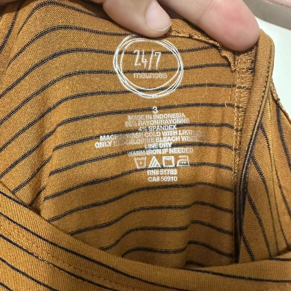 Maurices Split open shoulder striped shirt - Picture 2 of 2